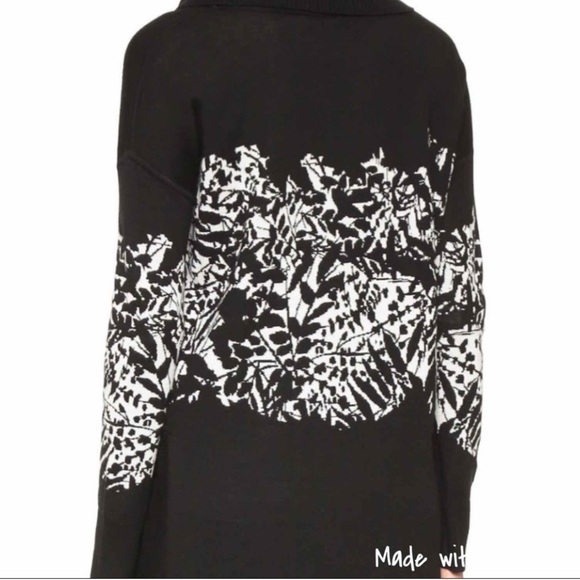 Diane von Furstenberg 'Ahiga' Floral Jacquard Cowl Neck Sweater - Picture 4 of 16